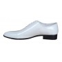 Pantofi barbati, albi, eleganti, din piele naturala lac, alb - MOD1ALAC